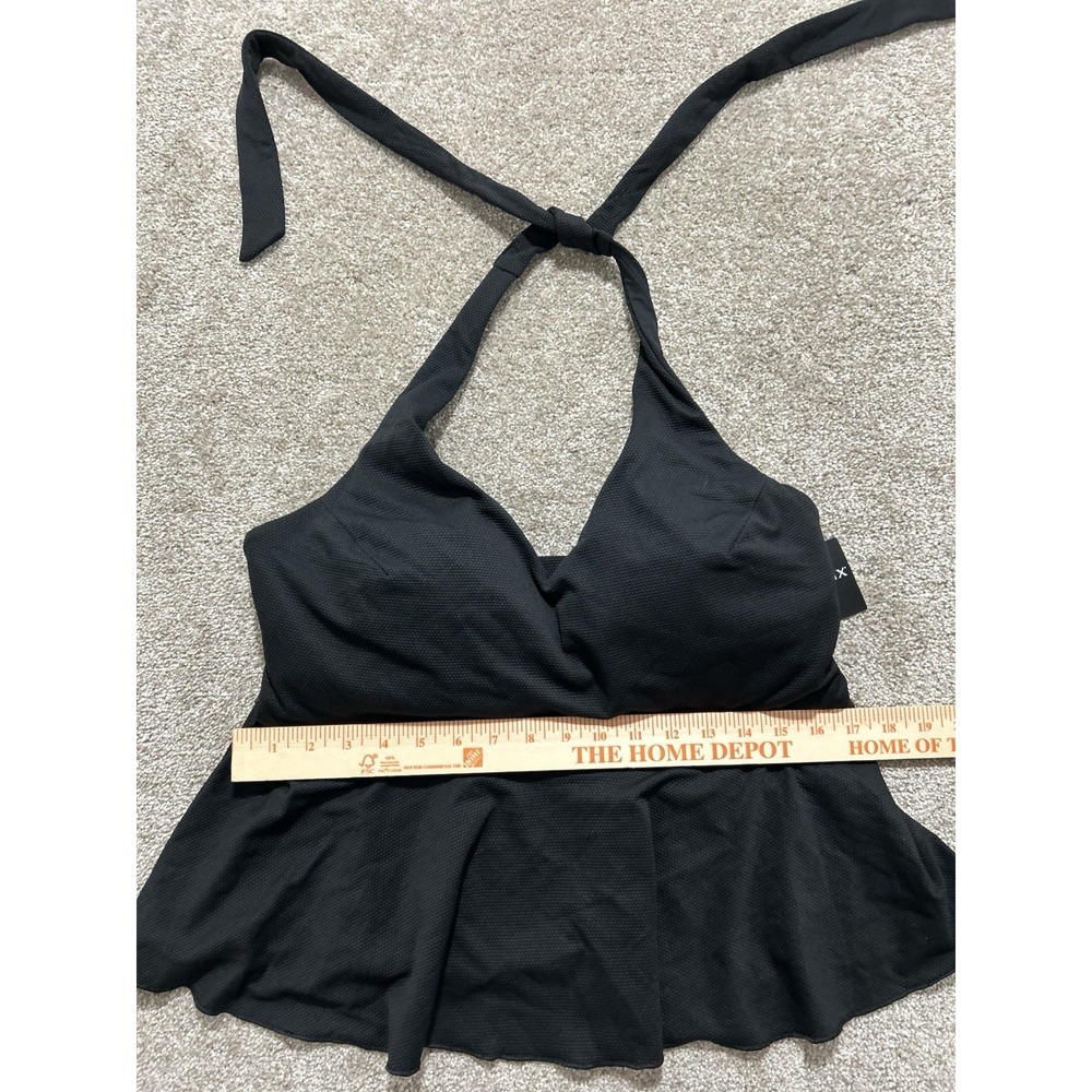 NEW Spanx Women's XL Swim Pique Full Bust Halter Tankini Swim Very Black - Picture 2 of 7